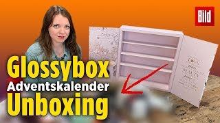 Wir packen den GlossyboxAdventskalender aus  UNBOXING 🎁 [upl. by Anaira]