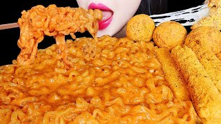 ASMR CHEESY CARBO FIRE NOODLE CHICKEN CHEESE BALL 까르보불닭 뿌링클 치킨 치즈볼 먹방 EATING SOUNDS MUKBANG [upl. by Teena193]