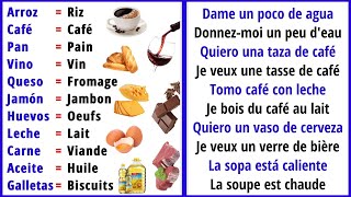 Les Aliments en Espagnol  La nourriture Vocabulaire de base Leçon d’Espagnol [upl. by Iliam]