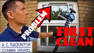 The Worst Thing About First Cleans Using Water Fed Pole  Window Cleaning [upl. by Zaslow332]