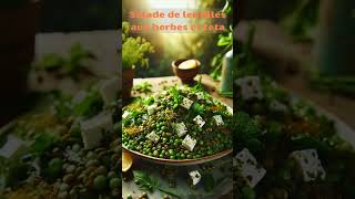 🥗 Un délice végétarien Salade de lentilles herbes feta et citron sainement [upl. by Keir]