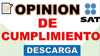 Descargar Opinión de Cumplimiento SAT 2024 I En menos de 3 minutos [upl. by Montano]