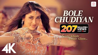 Bole Chudiyan  K3G  Amitabh Shah Rukh Kajol Kareena Hrithik  Udit Narayan  Karan Johar  4K [upl. by Jone]