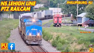 🔴 LIVE PTZ Railcam  NS Lehigh Line  Phillipsburg NJ [upl. by Ahseen]