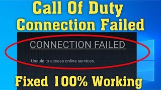 How To Fix Call Of Duty Modern Warzone  Connection Failed  Unable To Access Online Services [upl. by Claudelle]