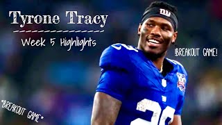 Tyrone Tracy Highlights  Week 5 2024  NYG vs SEA  Tyrone Tracy Rookie Highlights [upl. by Panaggio879]