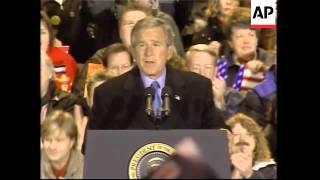 Bush and Kerry give last speeches before voting begins [upl. by Yrrol]