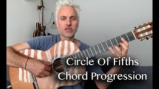 Circle Of Fifths Chord Progression  Latin Guitar [upl. by Thielen]