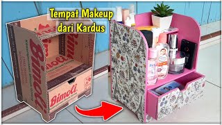 CARA MEMBUAT RAK KOSMETIK DARI KARDUS [upl. by Zara]