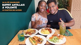 GUADELOUPE VLOG 11  LE MEILLEUR BUFFET ANTILLAIS À VOLONTÉ DE GUADELOUPE  Cest INCROYABLE [upl. by Sices]