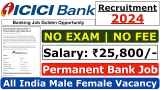 ICICI Bank Recruitment 2024  BFSI Sector Jobs Opportunity  ICICI Bank Freshers Jobs 2024 [upl. by Krakow]