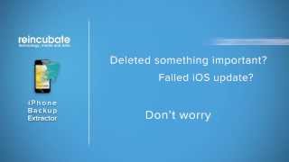 iPhone Backup Extractor 48 overview [upl. by Lalage397]