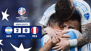 ARGENTINA 20 PERÚ  HIGHLIGHTS  CONMEBOL COPA AMÉRICA USA 2024™ [upl. by Rickard]