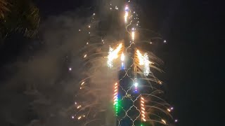 Burj Khalifa Fireworks 2022  Happy New Year mrkareem dubai [upl. by Felita356]