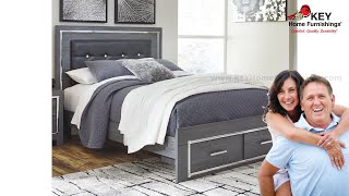 Ashley Lodanna Queen Panel Bed With Storage  KEY Home [upl. by Airak]