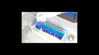 How to make quotOcean wave soapquot Cold Process soap shorts [upl. by Byrann]