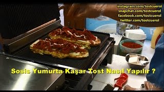 Sosis Yumurta Kaşar Tost Nasıl Yapılır [upl. by Liagiba]