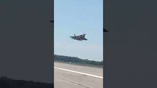 F22 Raptor Takeoff and Climb From the Runways Edge loud power stealth f22 fighterjet aviation [upl. by Annorah]