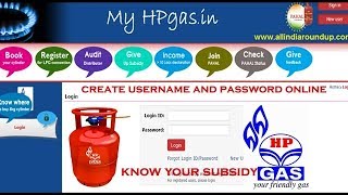 HP GAS connection  How to create Login ID and password online hindi [upl. by Shel]