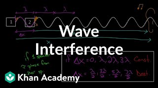 Wave interference  Mechanical waves and sound  Physics  Khan Academy [upl. by Norvil]