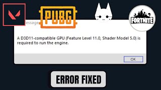 FIXED A D3D11 compatible GPU feature level 110 shader model 50 is required to run the engine [upl. by Nnylrats124]