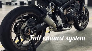 IXIL RC  Full exhaust system  amazing sound  Honda CB650R [upl. by Feingold]