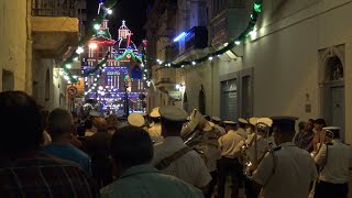 Malta Mellieha Village Feast  Band March 4K [upl. by Ranitta]