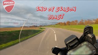 Ducati Multistrada 950S on sweeping curves before season ends [upl. by Naujej682]