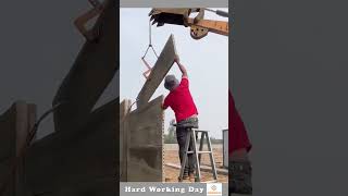 Hard Working Day 309 Concrete Slab Wall Construction Process [upl. by Mungam238]