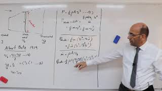 Derivation of the Equation for the Betz Limit in Wind Turbines f 6112019 [upl. by Madea808]