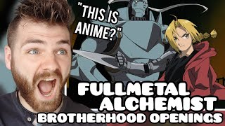 First Time Reacting to quotFULLMETAL ALCHEMIST BROTHERHOOD Openings amp Endingsquot  Non Anime Fan [upl. by Pirri]