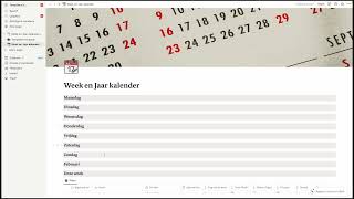 Een simpele Notion weekkalender maken [upl. by Suravart]