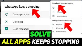 All Apps Keeps Stopping Problem Solution✅  Fix Keeps Stopping Error In All Apps 2024 [upl. by Oinotnanauj]