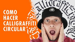 ✅✍ cómo HACER CALLIGRAFFITI CIRCULAR con PLUMA de punta PARALELA ✍✅  GÓTICA FRAKTUR [upl. by Scutt495]