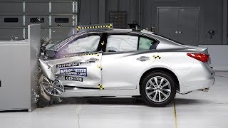 2014 Volvo S80 driverside small overlap IIHS crash test [upl. by Aitsirhc]