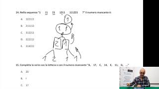 LOGICA Ragionamento numerico serie numeriche alfabetiche e alfanumeriche demo modulo 8 [upl. by Emelin]