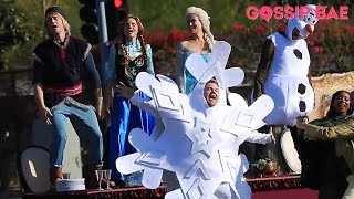 Crosswalk the musical Frozen James Corden and Kristen Bell [upl. by Arakihc454]