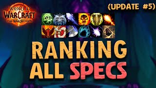 Progressive Tierlist Update 5  RANKING ALL SPECS amp CLASSES  The War Within BETA [upl. by Nrev326]