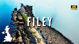 Cinematic Drone Tour of Filey and Filey Beach in North Yorkshire Breathtaking Aerial 4K Scenery [upl. by Ramyar444]