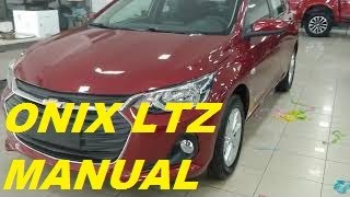 Detalhes novo Chevrolet Onix plus LTZ turbo manual vermelho carmim [upl. by Hadeehsar]