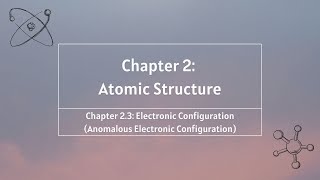 Matriculation Chemistry  Chapter 23 Anomalous Electronic Configuration [upl. by Salome904]