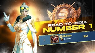 ONLY RUSH GAMEPLAY IN CONQUEROR LOBBY BGMI LIVE [upl. by Anawait]