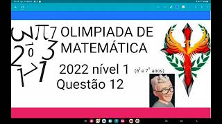 Olimpíada de matemática 2022 nível 1 questão 12 Uma formiguinha passeia em uma malha formada por [upl. by Enyamert]