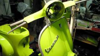 Restauro Vespa 50 L del 1968 verde mela a Gallarate [upl. by Ruthann]