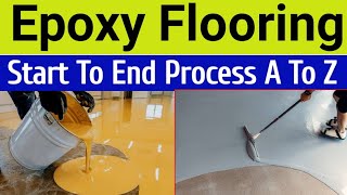 Start To End Epoxy Flooring Process  Epoxy Garage Floor Coating [upl. by Elyn]