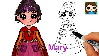 How to Draw Witch Mary Sanderson  Hocus Pocus [upl. by Inga]