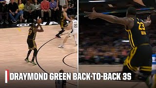 Draymond Green hits BACKTOBACK 3pointers and was LOVING it  NBA on ESPN [upl. by Macy625]