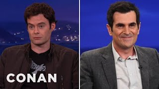 Bill Hader amp Ty Burrells Steamy MakeOut Scene  CONAN on TBS [upl. by Akihdar]