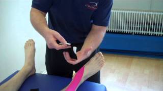 How to apply Kinesiology Taping for Tibialis Anterior Tendonopathy Anterior Shin Pain [upl. by Einna]