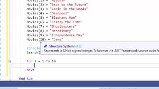 Linear Search in VB NET [upl. by Terpstra]